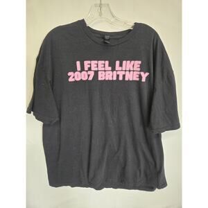 I Feel Like 2007 Britney Spears T-Shirt Black Pink Y2K Pop Culture Graphic 3XL